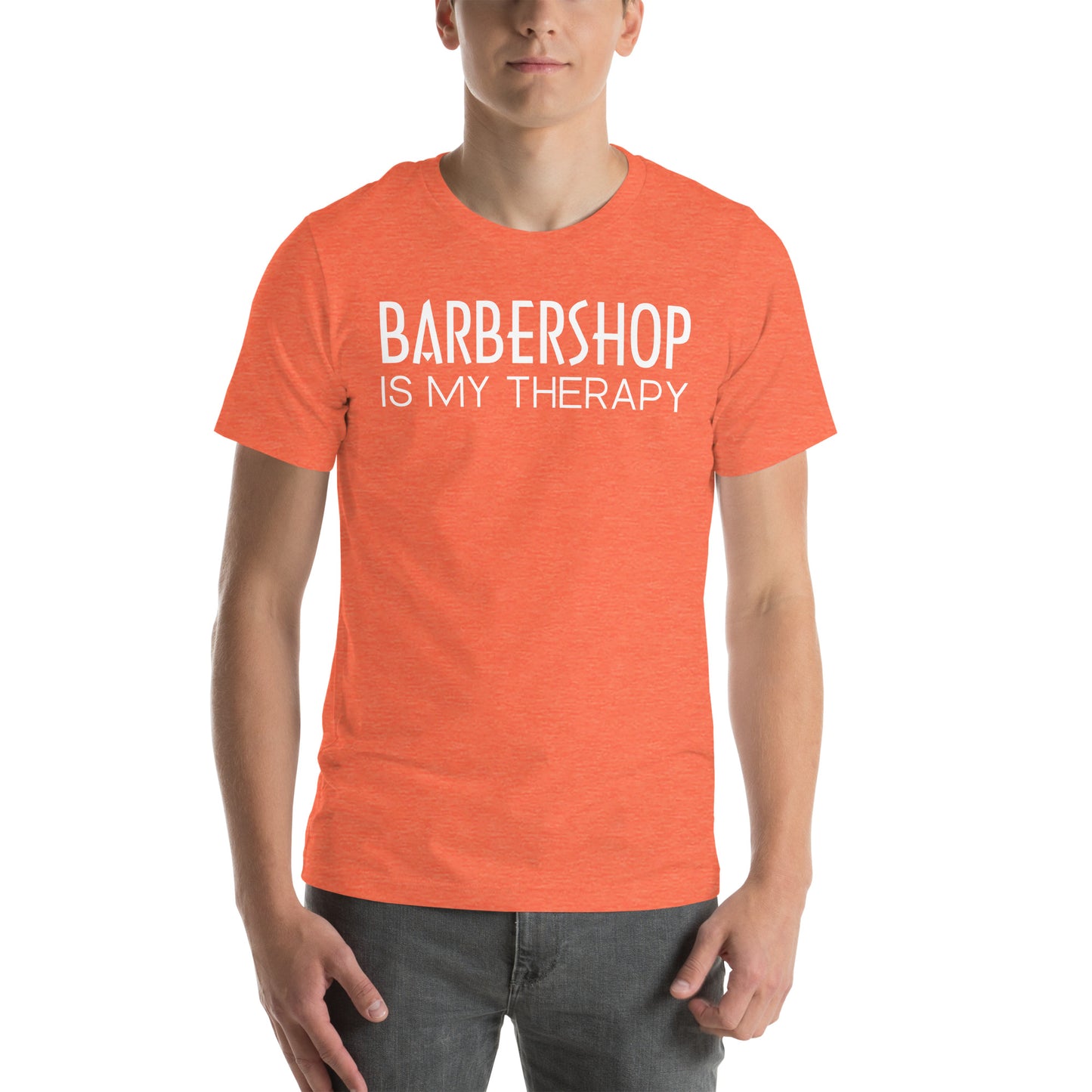 Barbershop is my therapy - printed Unisex t-shirt