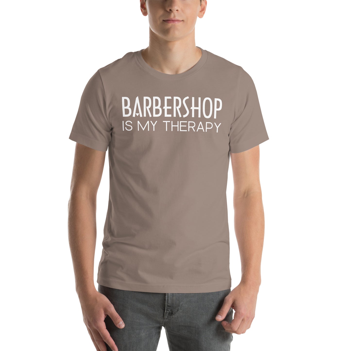 Barbershop is my therapy - printed Unisex t-shirt