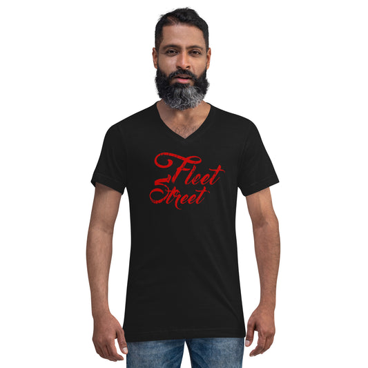 Fleet Street - Printed Unisex Short Sleeve V-Neck T-Shirt