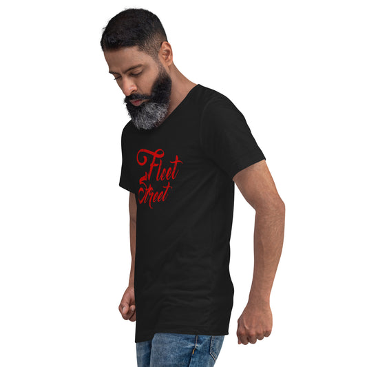 Fleet Street - Printed Unisex Short Sleeve V-Neck T-Shirt