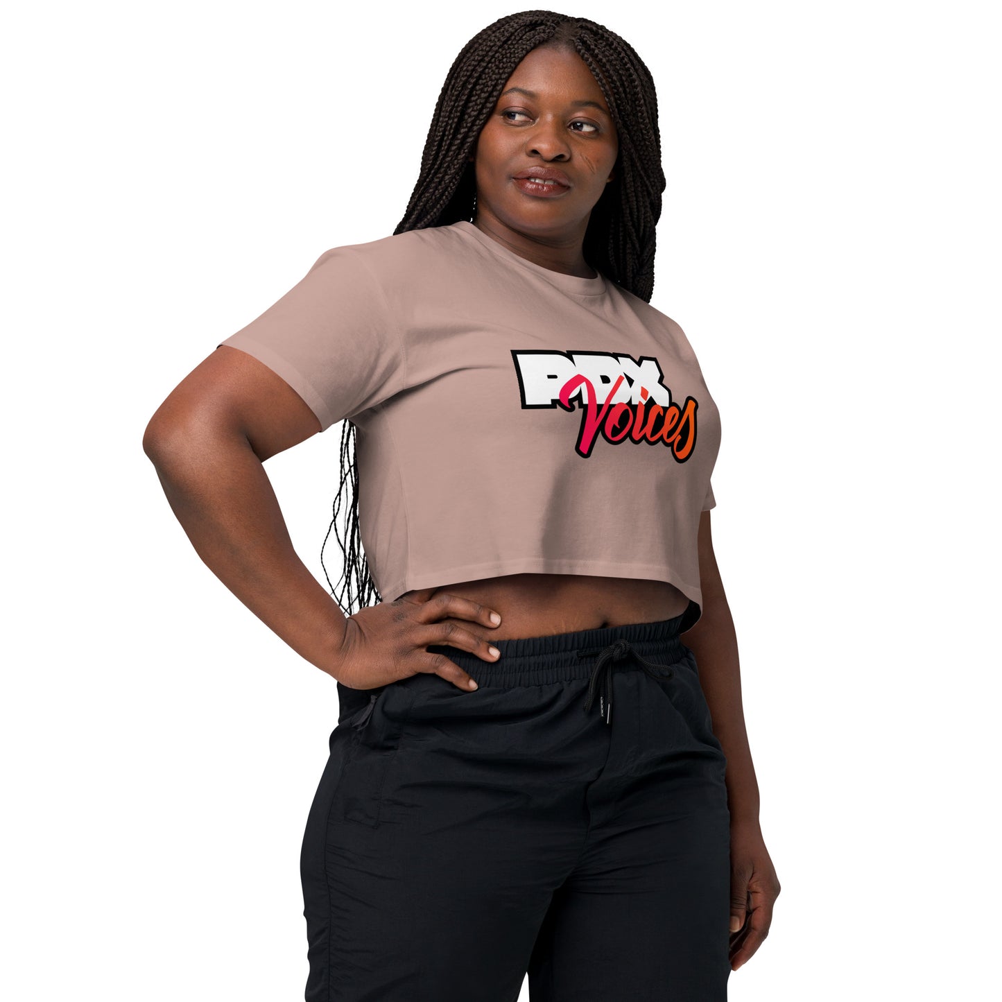 PDX Voices - Printed Women’s crop top