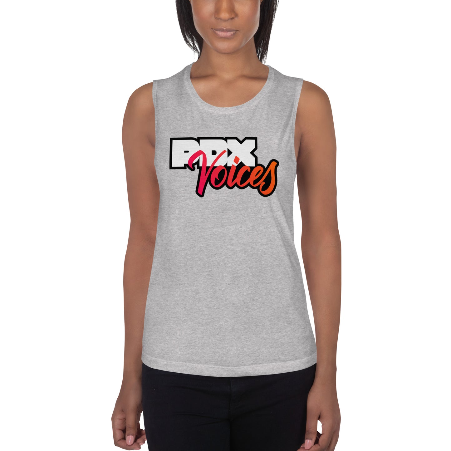 PDX Voices - Printed Ladies’ Muscle Tank