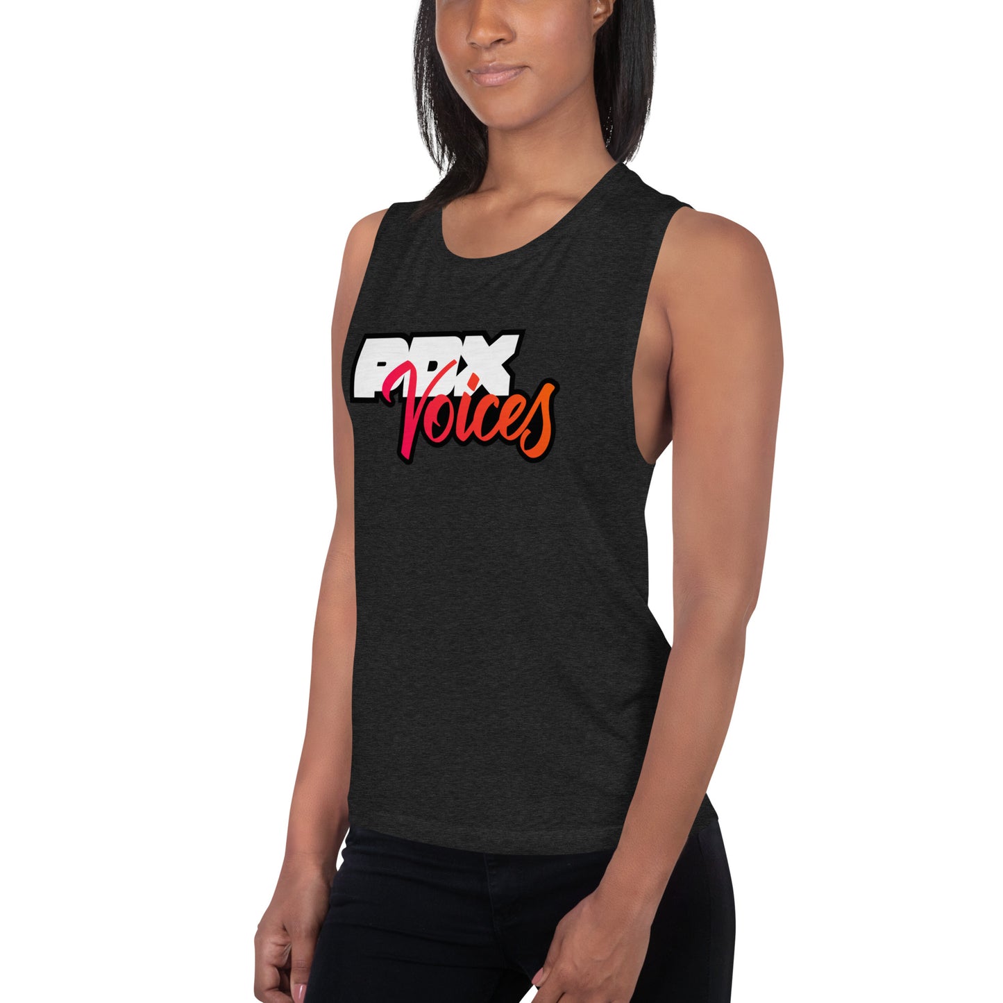 PDX Voices - Printed Ladies’ Muscle Tank