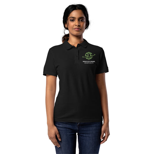 Space city sound - embroidered Women’s pique polo shirt