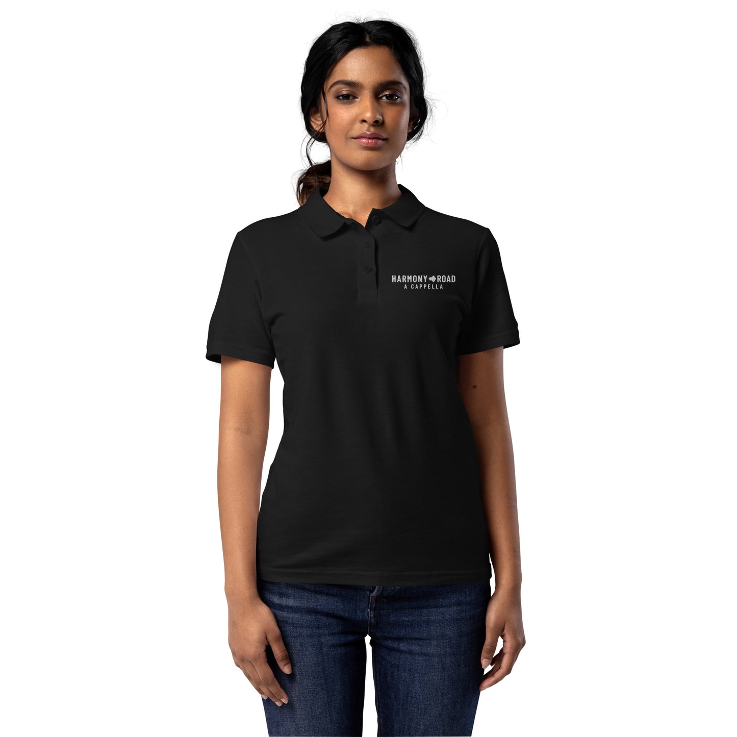 Harmony Road - Embroidered - Fitted pique polo shirt