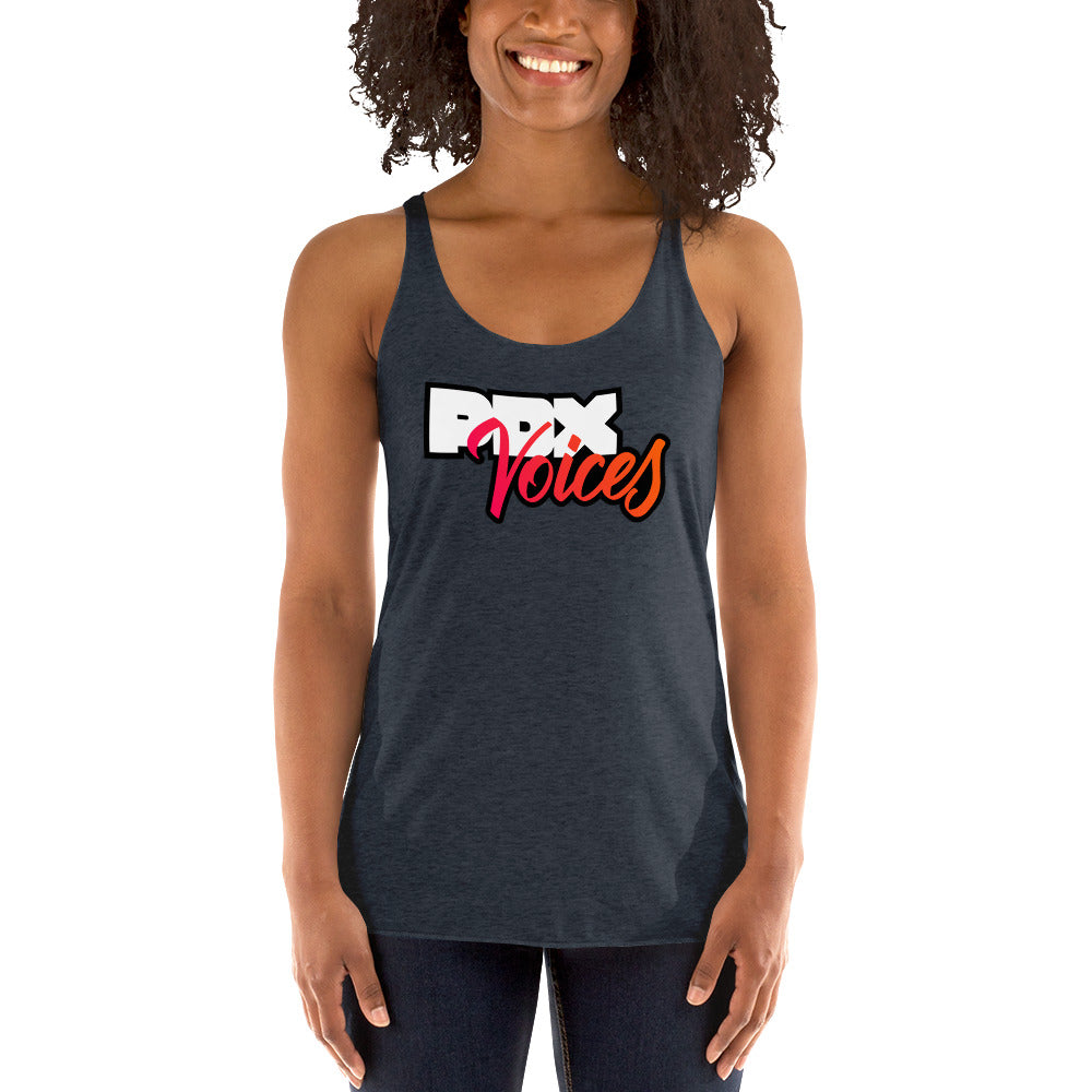 PDX Voices - Printed Women's Racerback Tank