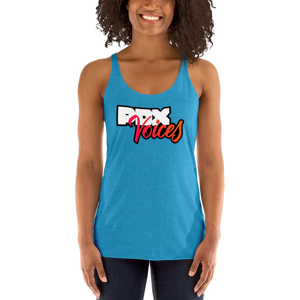 PDX Voices - Printed Women's Racerback Tank