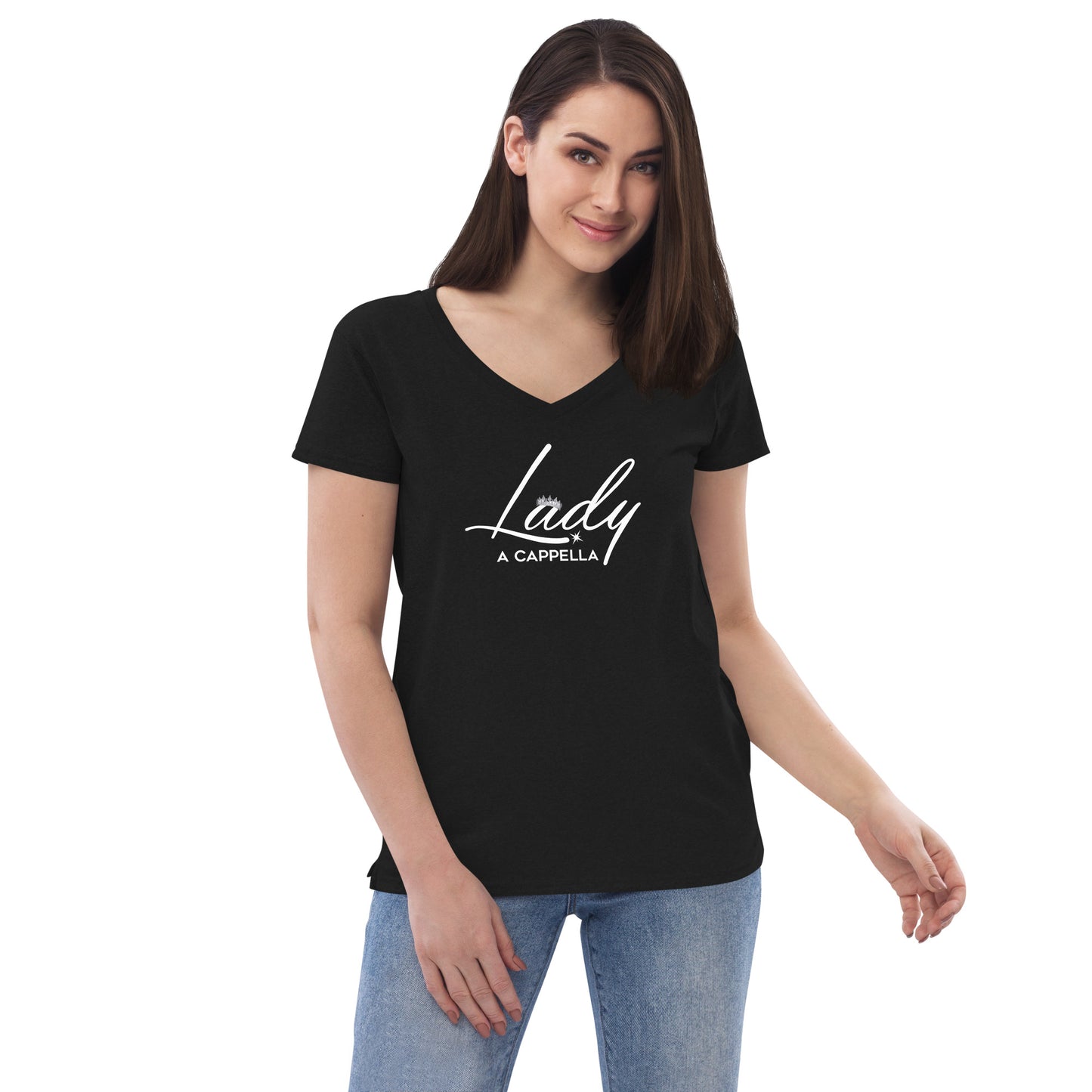 Lady A Cappella - Women’s recycled v-neck t-shirt