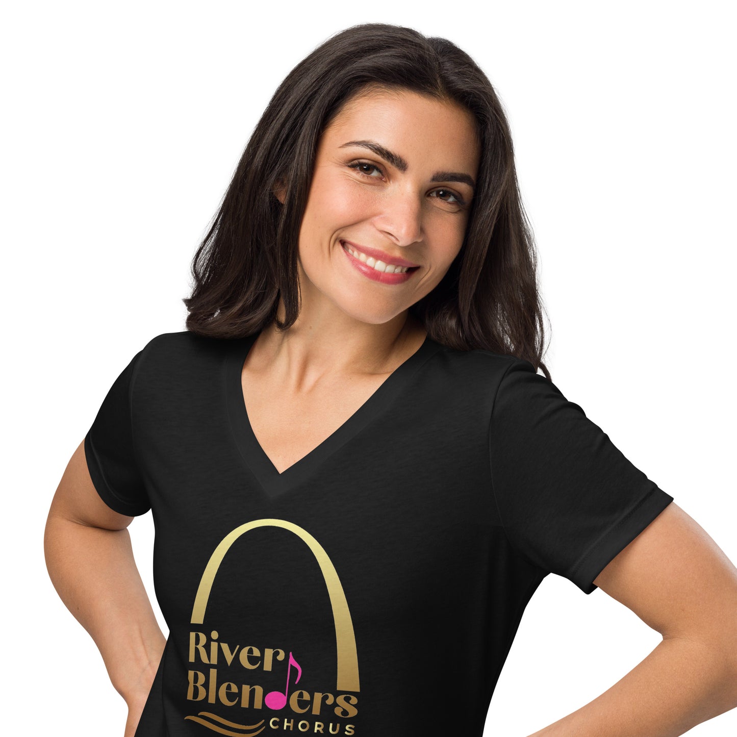 River Blenders - Printed Women’s relaxed v-neck t-shirt