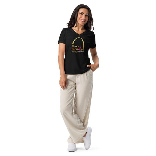 River Blenders - Printed Women’s relaxed v-neck t-shirt