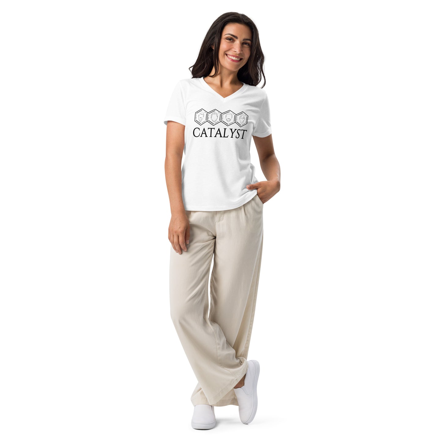 Catalyst - Printed Women’s relaxed v-neck t-shirt