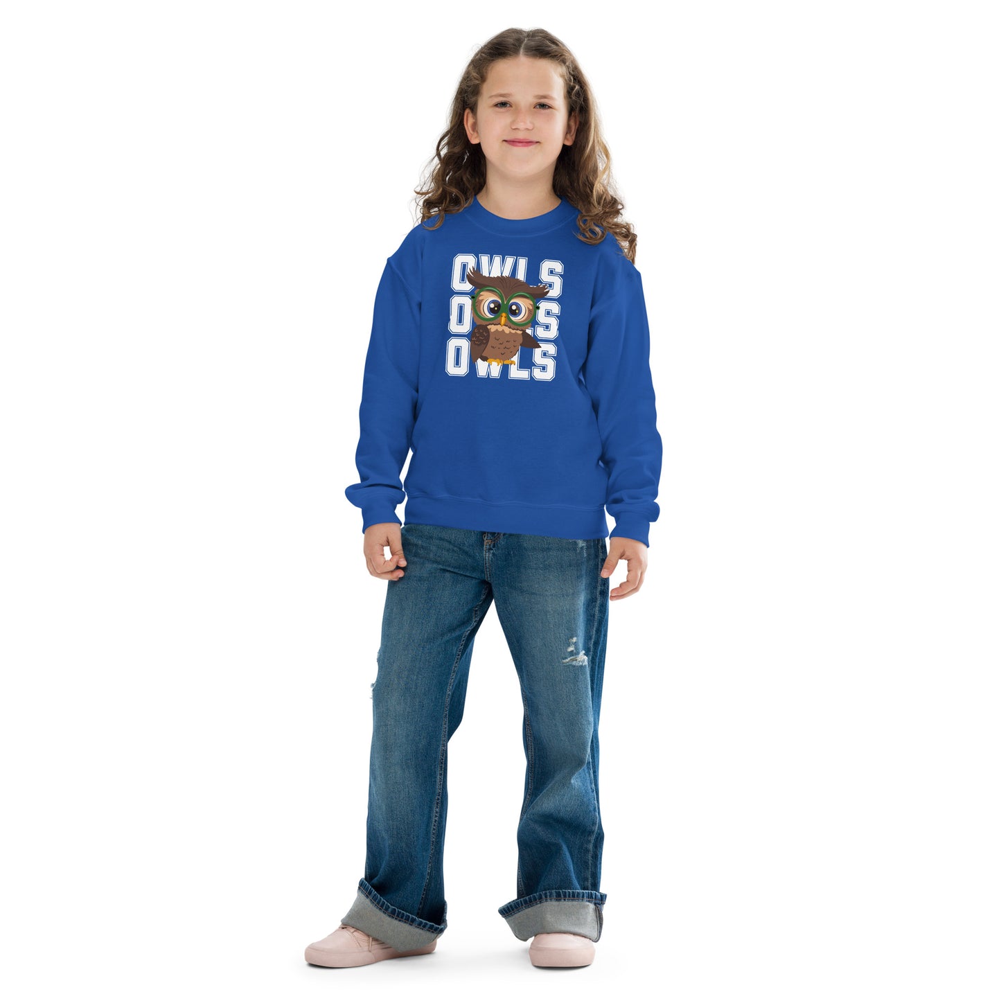 Audubon Owls - Unisex Youth crewneck sweatshirt