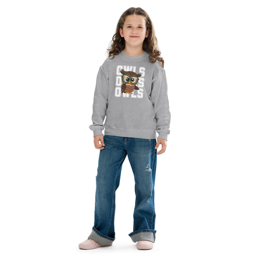 Audubon Owls - Unisex Youth crewneck sweatshirt