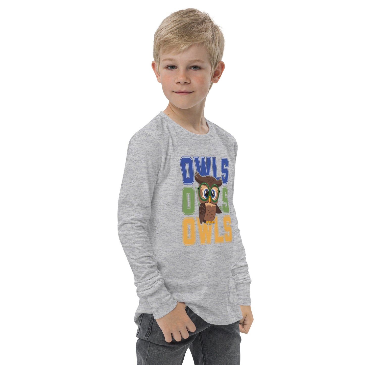 Audubon Owls - Unisex Youth long sleeve Bella + Canvas tee