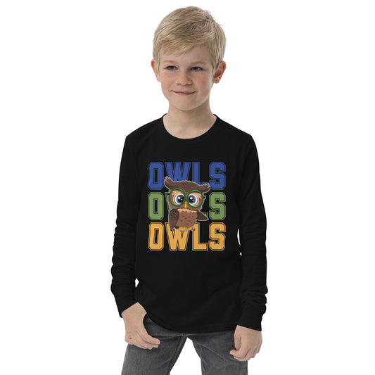 Audubon Owls - Unisex Youth long sleeve Bella + Canvas tee