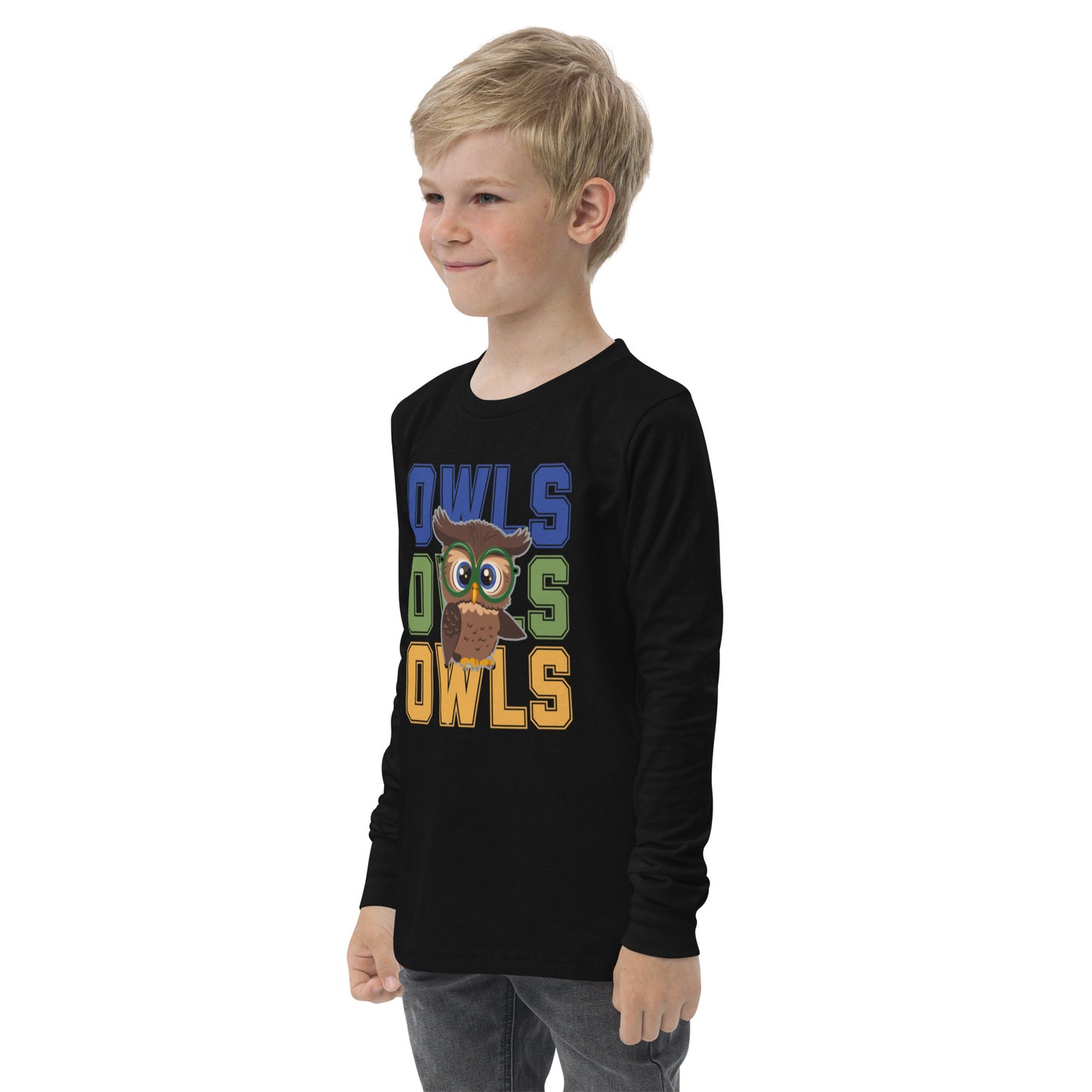 Audubon Owls - Unisex Youth long sleeve Bella + Canvas tee