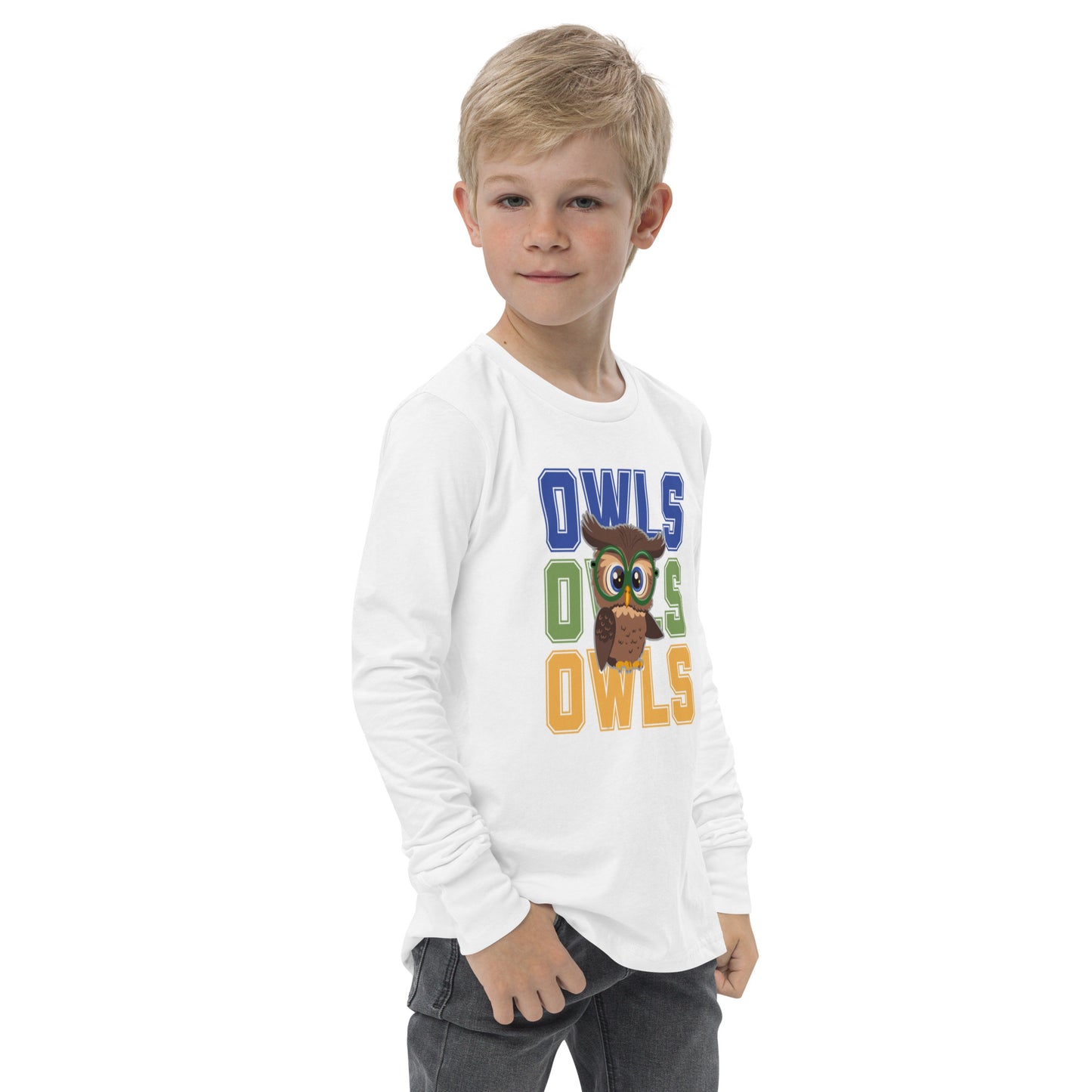 Audubon Owls - Unisex Youth long sleeve Bella + Canvas tee