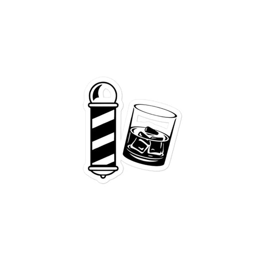 Barbershop & whiskey - stickers