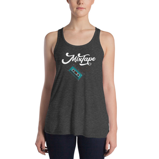 MixTape - Cassette Love: Women's Flowy Racerback Tank