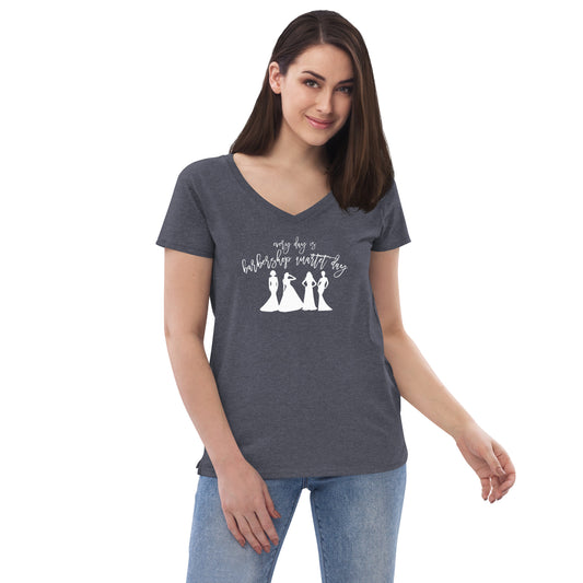 Every day is barbershop quartet Day - printed Women’s recycled v-neck t-shirt